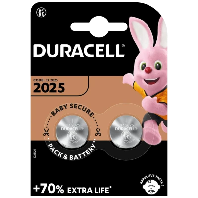 Duracell Baterija litijska, CR2025, 3V, dugmasta, blister 2 kom - DL/CR2025