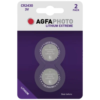 AgfaPhoto Baterija litijska, CR2430, 3 V, dugmasta, blister 2 kom - CR2430 B2