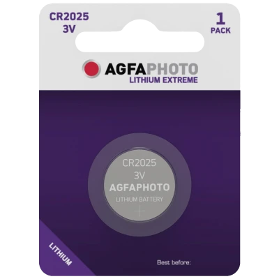 AgfaPhoto Baterija litijska, CR2025, 3V, dugmasta, blister 1 kom - CR2025 B1