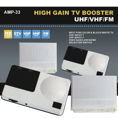 Falcom Pojačalo antensko, 3 ulaza,  UHF/VHF/FM, 35dB - AMP-33