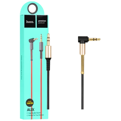 hoco. Audio kabl 3.5 mm, dužina 1.0 metar, crna - UPA02 Spring Audio AUX  BK