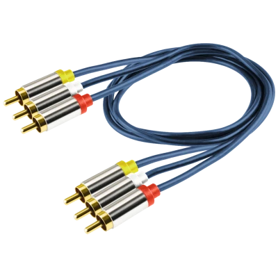 home RCA stereo kabl,3xRCA muški, 3xRCA muški,premium kv., 1.0m - A 4-1M