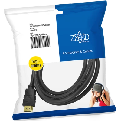 ZED electronic HDMI kabl, 5.0 met, ver. 1.4 - HDMI/5