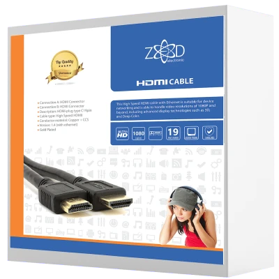 ZED electronic HDMI kabl, 7.5 met, ver. 1.4 - HDMI/7,5