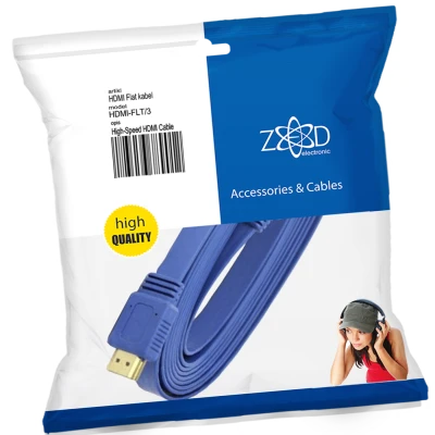 ZED electronic HDMI kabl, plosnati, 3.0 met, ver. 2.0, 3D, Ethernet - HDMI-FLT/3