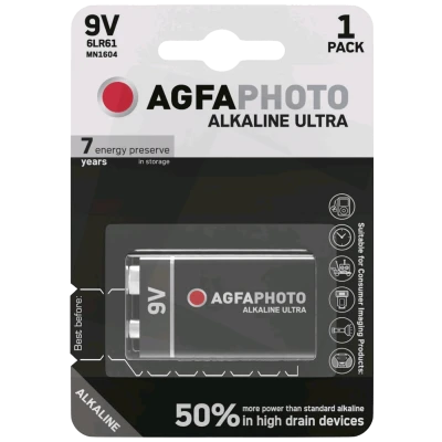 Agfa Baterija alkalna, 6LR6, 9V, blister 1 kom. - 9V B1
