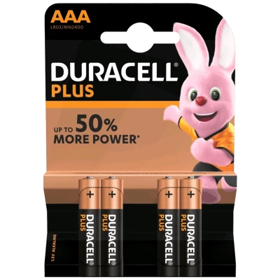 Duracell Baterija alkalna, AAA, 1,5 V, blister 4 kom. - AAA B4