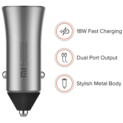 Xiaomi Auto punjač za smartphone, 2 x USB, QC 18 W, 12-24 V, 2.4 A - Mi Car Charger Pro