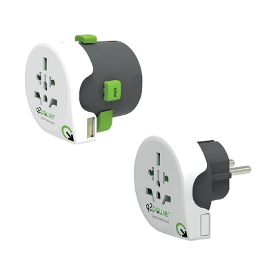 q2power Adapter, strujni, set, univerzalni + EU, USB - QDAPTER 360 USB