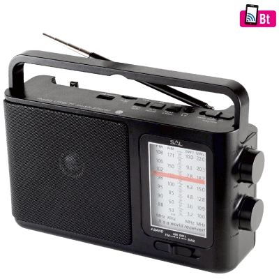 SAL Radio prijemnik + Bluetooth, 4u1, AM-FM-SW1-SW2 band - RPR 7B