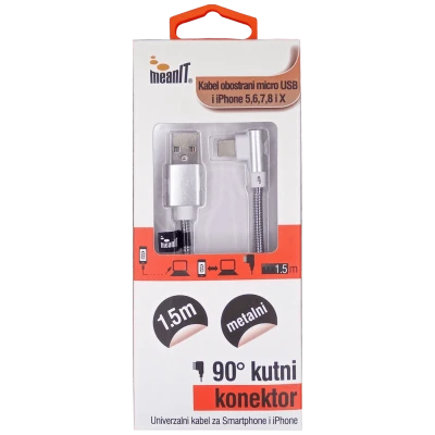 MeanIT USB kabl za smartphone i iPhone, FLIP, 1A - KABEL ZA SMARTPHONE/IPHONE