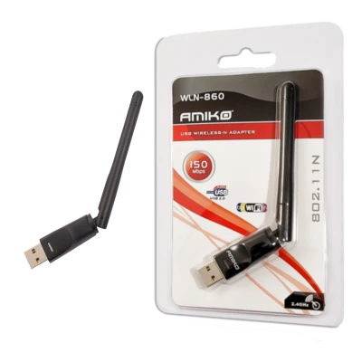Amiko Wi-Fi mrežna kartica, USB, 2.4 GHz, 150 Mbps - WLN-860