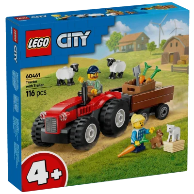 Lego Crveni traktor s prikolicom i ovce, LEGO City