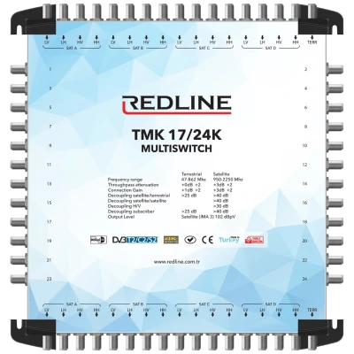 REDLINE Multišalter 4 satelita na 24 utičnice,kaskadni(bez adaptera) - TMK 17/24K