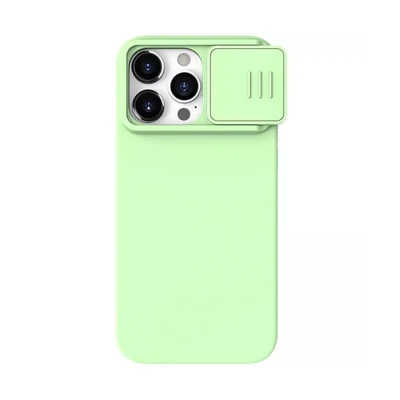 ZAŠTITNA MASKA NILLKIN CAMSHIELD SILKY SILIKONSKA FUTROLA ZA IPHONE 15 PRO MINT