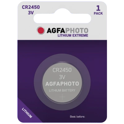 Agfa Baterija litijska, CR2450, 3V, dugmasta, blister 1 kom. - CR2450 B1