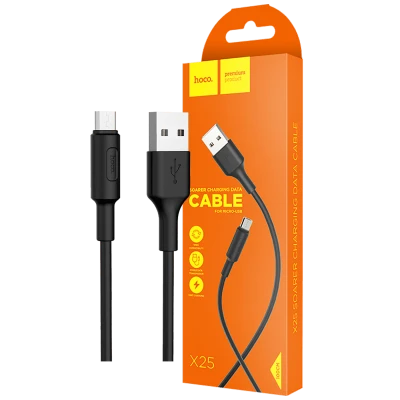 hoco. USB kabl za smartphone, micro USB kabl, 1 met., 2 A, crna - X25 Soarer Micro USB, Black