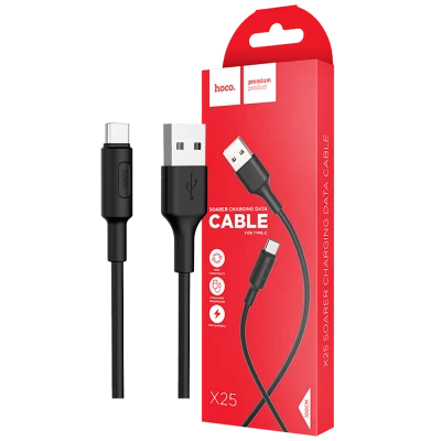hoco. USB kabl za smartphone, USB type C kabl, 1 met., 2 A, crna - X25 Soarer USB type C, Black