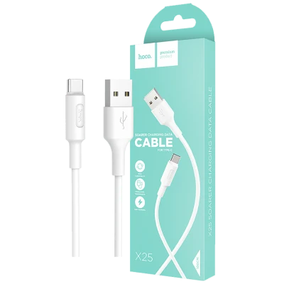 hoco. USB kabl za smartphone, USB type C kabl, 1 met, 2 A,bijela - X25 Soarer USB type C, White