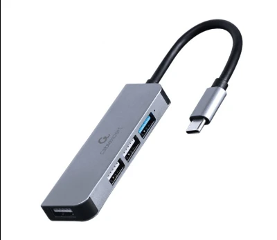 USB HUB GEMBIRD 4-port USB type-C hub 1 x USB 3.1 + 3 x USB 2.0, UHB-CM-U3P1U2P3-01