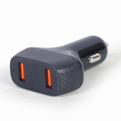 USB punjač za auto GEMBIRD, 2-port USB car fast charger, QC3.0, 36 W, black, TA-U2QC3-CAR-01