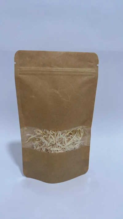 Zip vrecica za prozorom papirna smedja 21x14 50 kom