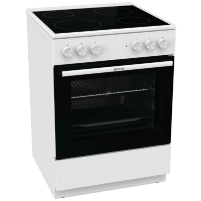 Gorenje Štednjak, 4 staklokeramička ploča, 8400W, pećnica 65 lit, A - GEC6A11WG