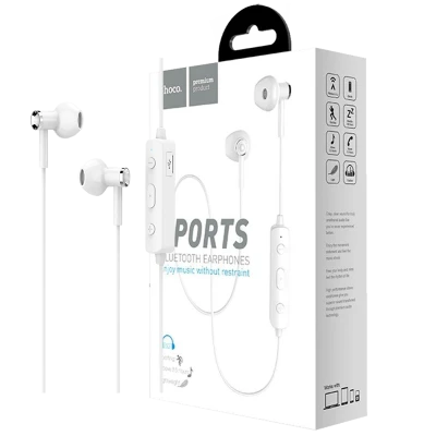 hoco. Slušalice bežična, sport, Bluetooth, 80 mAh, 3.5 h, bijela - ES21 Wonderful sports White