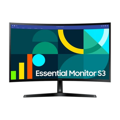 MONITOR Samsung 27” Zakrivljen  FHD S3; LS27D366GAUXEN 1920x1080 100Hz 250cd VA 4ms 3000:1 1800R HDMI VGA LS27D366GAUXEN