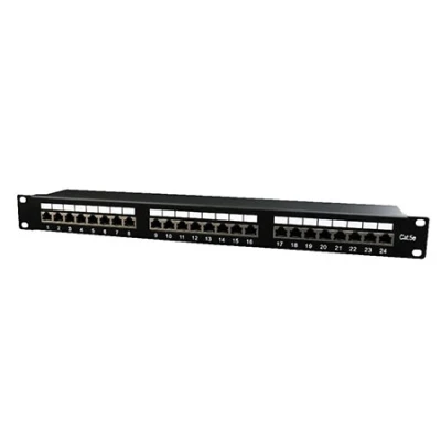 PATCH PANEL 24 PORTA cat.5e, shielded, NPP-C524-002, designed for 19" standard, 483x111x45 mm