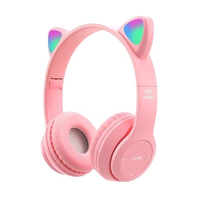 Slušalice za djecu bluetooth cat P47M pink