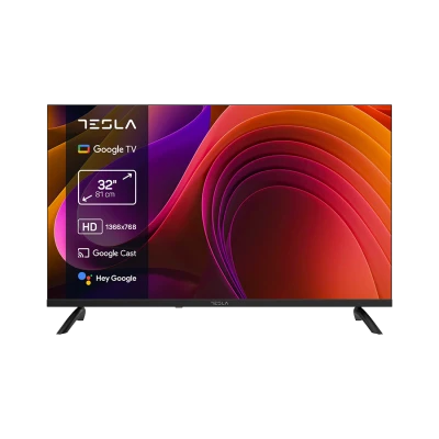 TESLA TV 32" 32E655BHS HD Google Powered by Google TV 2x10W Box Speakers