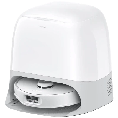 Roborock Robot usisavač sa stanicom za pražnjenje, 6400 mAh, WiFi - Qrevo Curv White