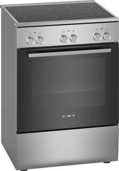 BOSCH električni štednjak Serie 2|, A, 66L,ravna ploča INOX, 7 programa, 3D HotAir,
