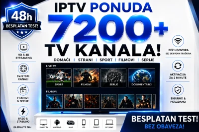 IPTV Kanali - Smart TV, Android Box, MAG, FHD 4K