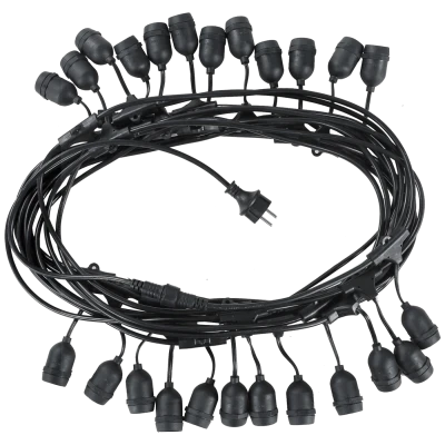 Avide Kabel sa 24 sijaličnih grla E27, dužina 15 met., Outdoor - Outdoor E27 String 15m