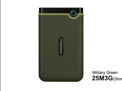 Transcend HDD 2TB StoreJet M3Portable,USB 3.1,anti-shock,Military Green