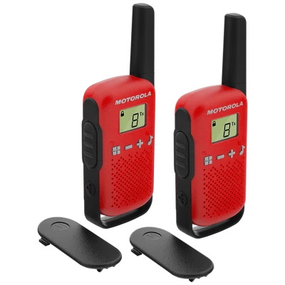 Motorola Walkie Talkie, domet 4 km, 16 kanala, crvena - TLKR T42 RD