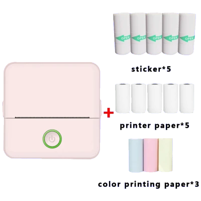 NN-Su Printer, mobilni , Zero INK, Bluetooth, set - X6 Mini Printer,set,Bluetooth,Pink