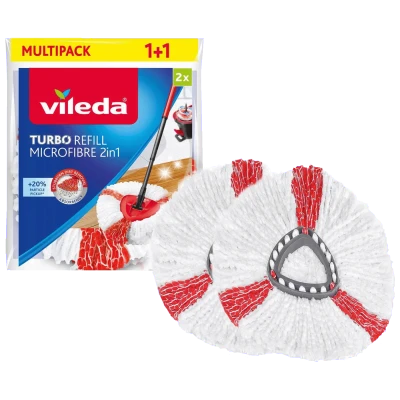 Vileda Zamjenska krpa za čišćenje poda, 2 kom. - Turbo Mop Refill 2in1, 2X