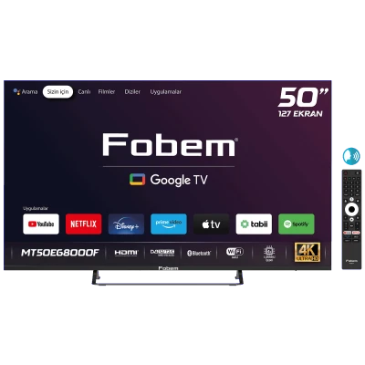 Fobem Televizor Smart QLED 4K UltraHD 50", Google TV - MT50EG8000QF