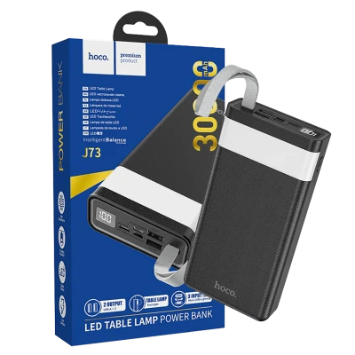 hoco. Punjač prijenosni sa lampom, Hoco j73, 30000mAh, 2A / 2A - J73 Powerful, Black