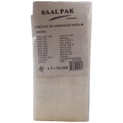 SAALPAK VREĆICE ZA USISIVAČ 3/1 HEPA M