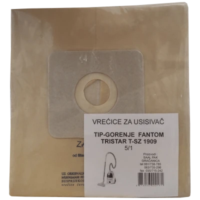 SAALPAK VREĆICE ZA USISIVAČ 5/1 GORENJE FANTOM, TRISTAR