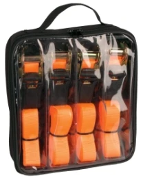 KERBL Traka sa račnom 2-dj. 5mx25mm,500kg,u torbi,4kom.