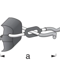 ALFER Nosač uređaja čelik/pvc crveni 140x60mm za šipke coaxis