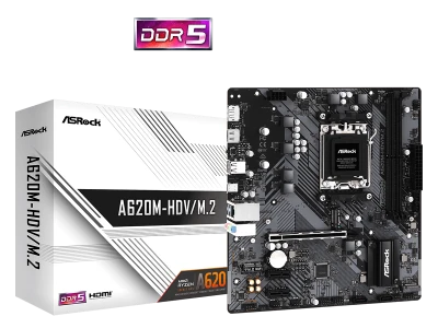 ASROCK MB A620M-HDV/M.2AM5, 2xDDR5, DP, HDMI, 2xM.22xSATA, RAID, microATX