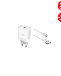 Kućni punjač XO L63 QC3.0 15W (USB-A) kabal USB-A - mikro