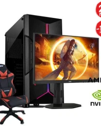 Gaming računar Ryzen 5 5500, 16GB, 512GB, RTX 3050 6GB i Gaming AOC 24G15N2 i Stolica MAX0002