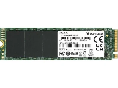 Transcend SSD 250GB M.2 NVMePCIe Gen3 x4,3,000/1,300 MB/s